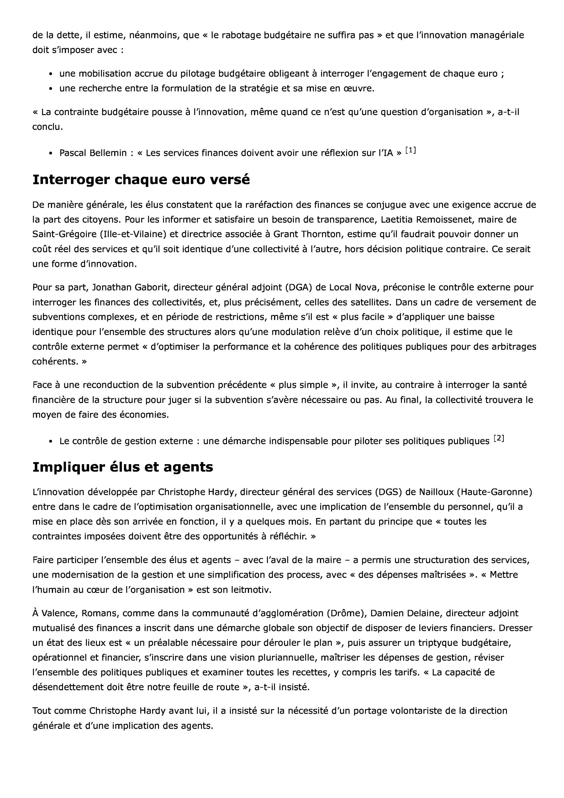 A GAZETTE CONTROLE DE GESTION LOCALCORPORATE 2